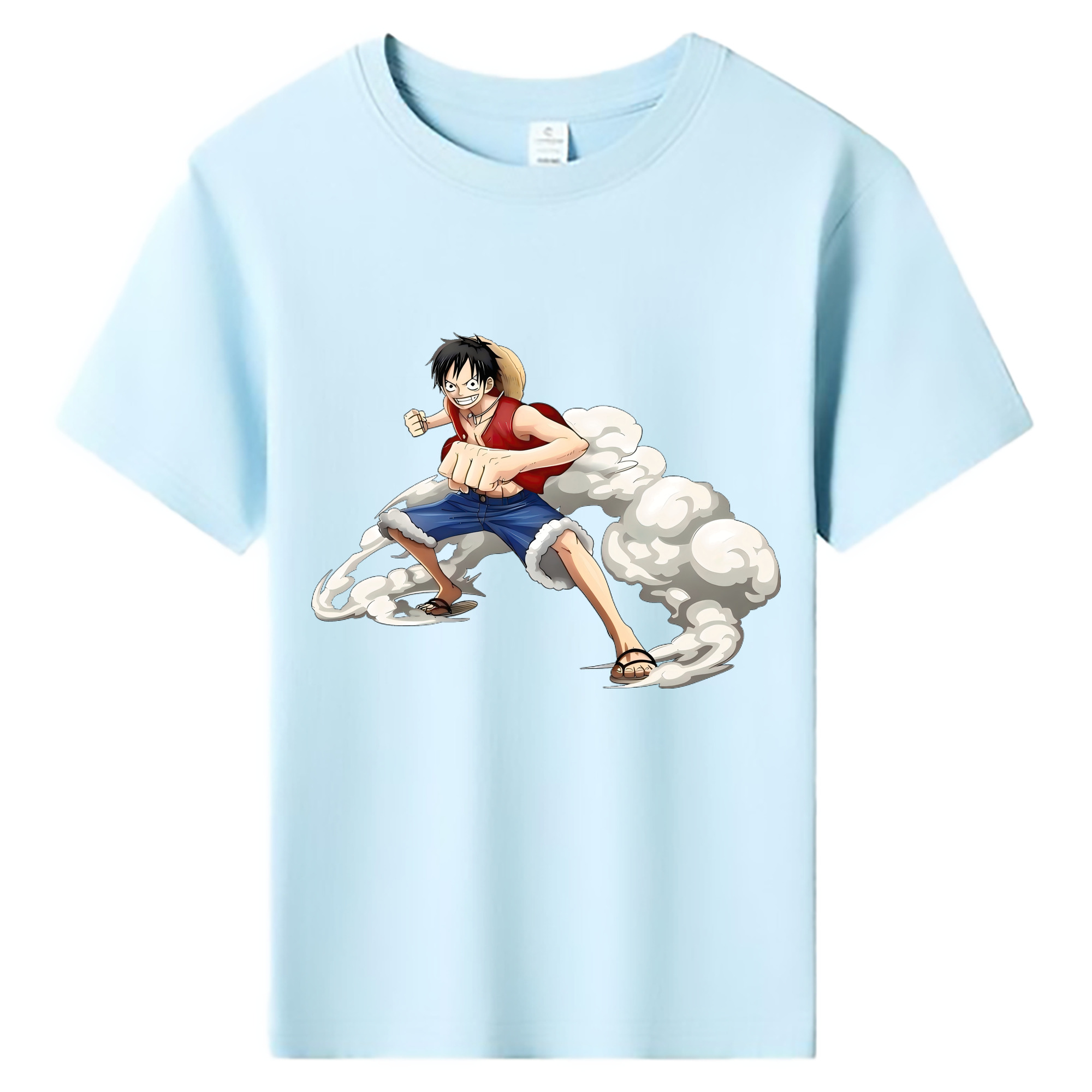 （画像用） ワンピース モンキー・D・ルフィ ONE PIECE Monkey D. Luffy 綿100％キッズTシャツ（フロントプリント）